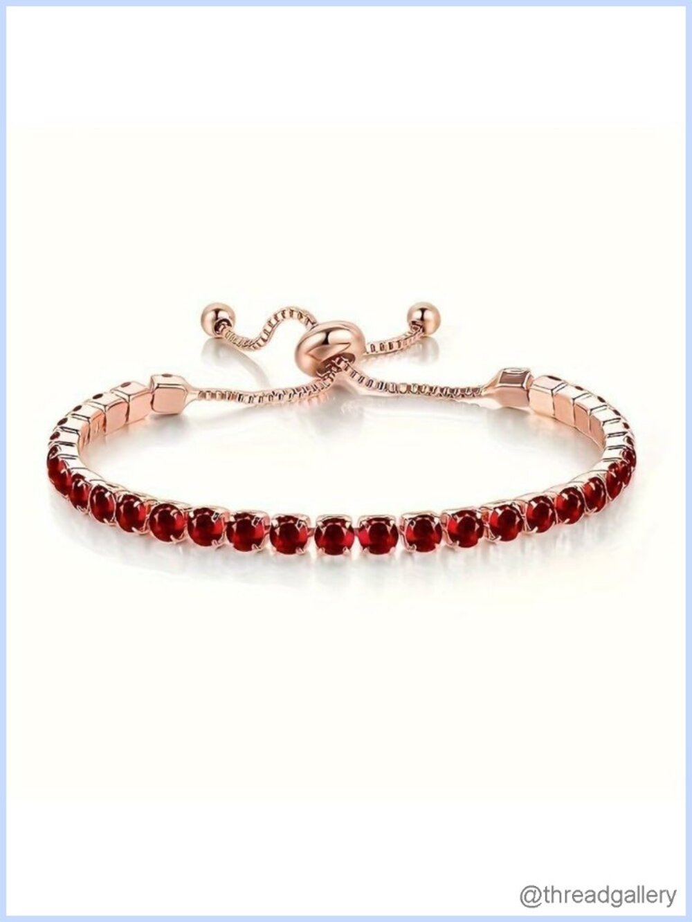 Gold Sliver Plated Adjustable Tennis Bracelet Cubic Zirconia Slider Clasp